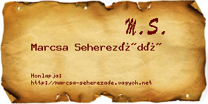 Marcsa Seherezádé névjegykártya